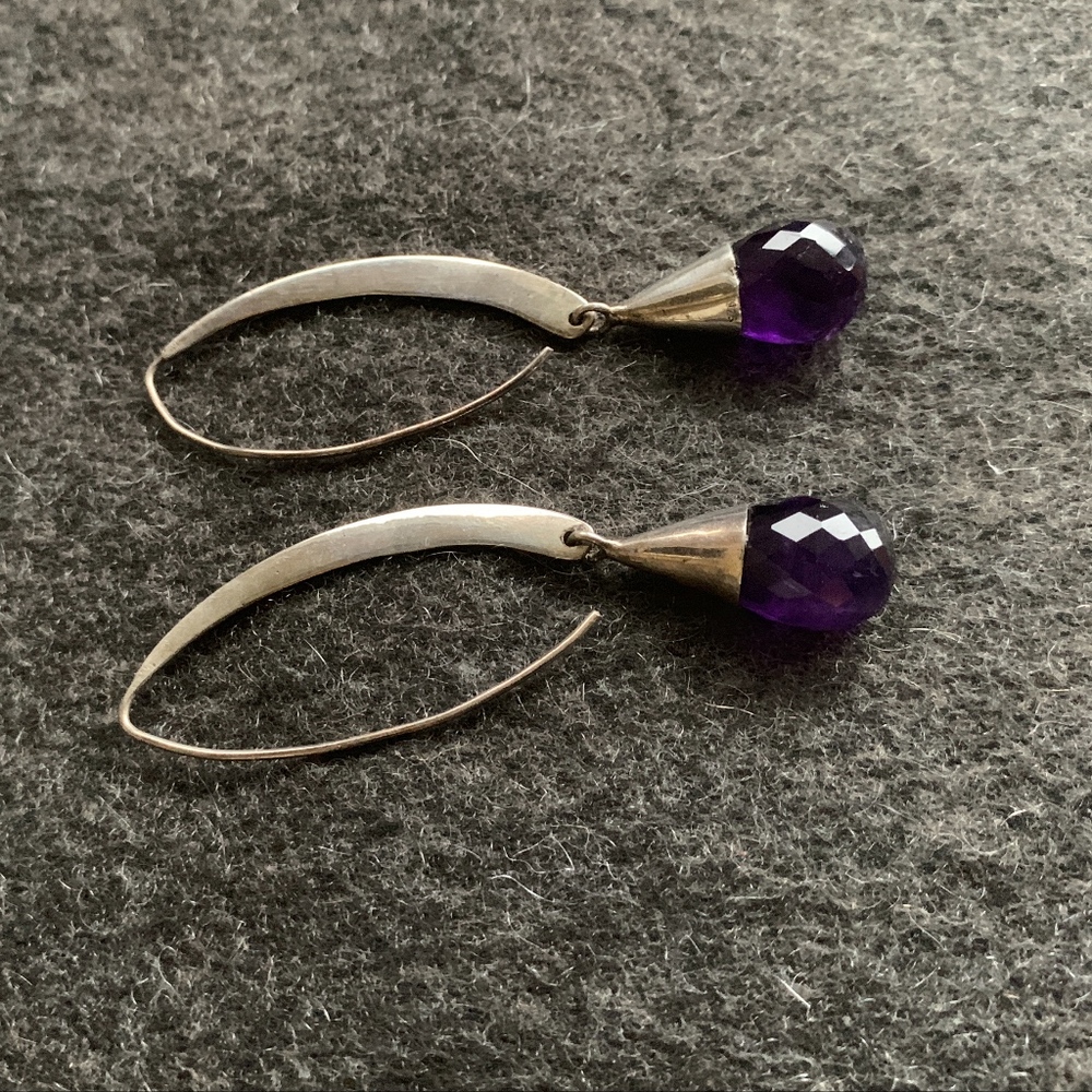 Sterling Silver and Amethyst Earrings